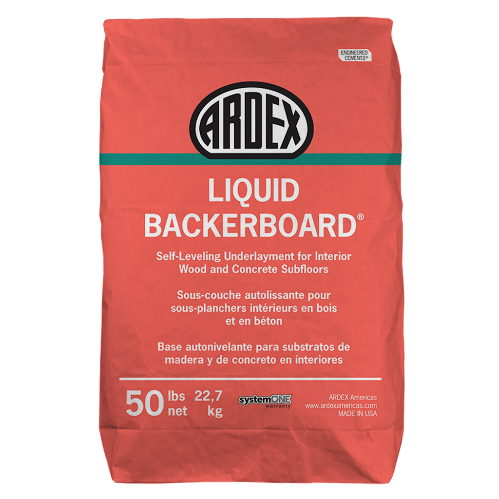 Ardex Liquid Backerboard Self-Leveling Underlayment for Interior Wood and Concrete Subfloors, 50 Lbs Bag