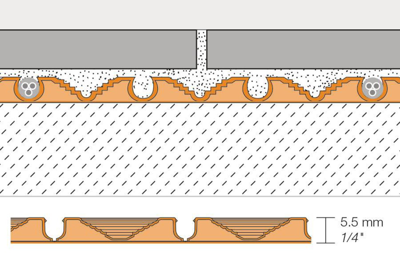 Schluter Systems DITRA-HEAT-PS Peel & Stick Uncoupling Membrane for Floor Heating DHPS512M, 3'3" X 41'1", 134.5 Sq Ft