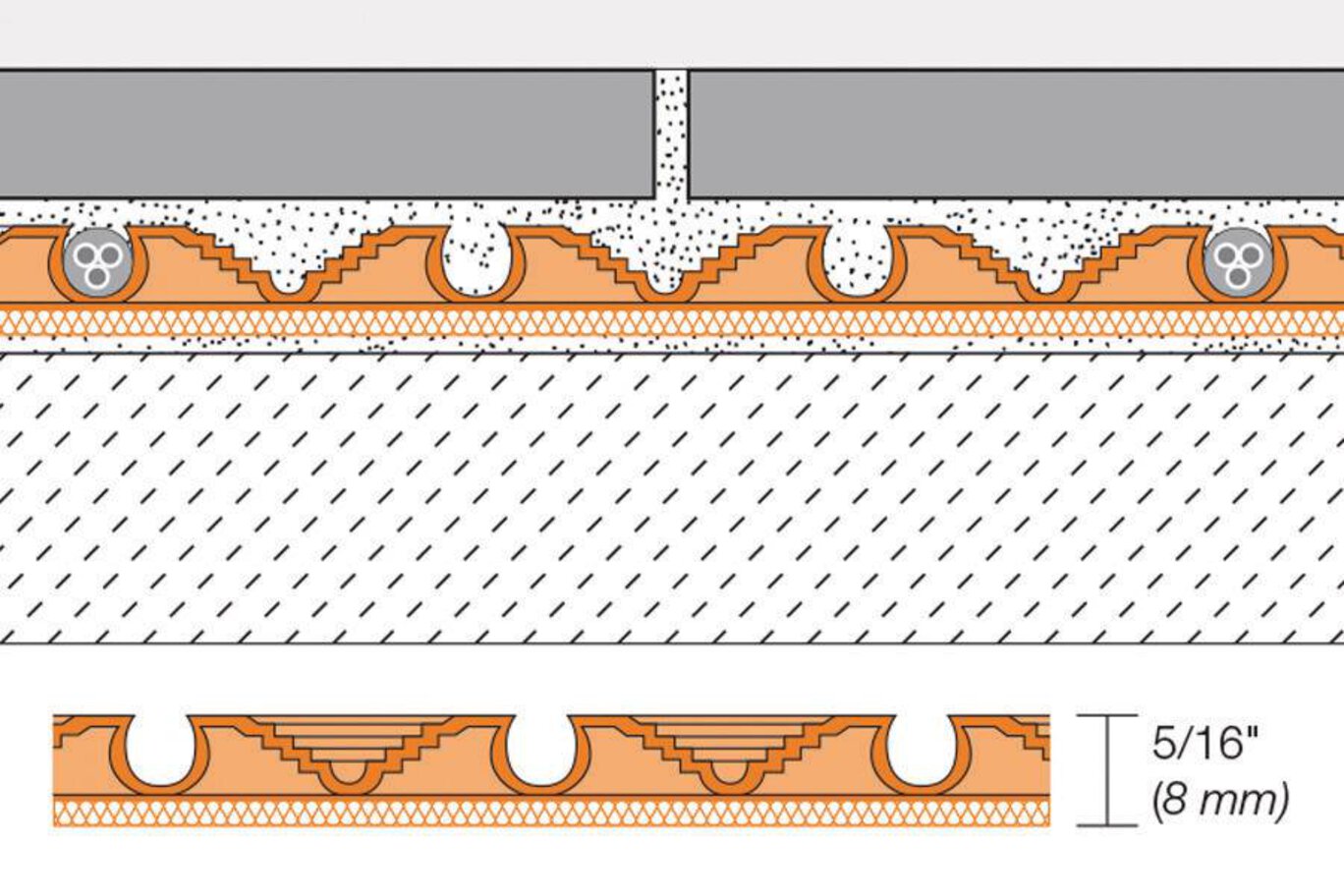 Schluter Systems Ditra Heat DUO Uncoupling Membrane Roll with Thermal Break DHD810M, 3'2-5/8" X 33'6-1/2", 108 Sq Ft