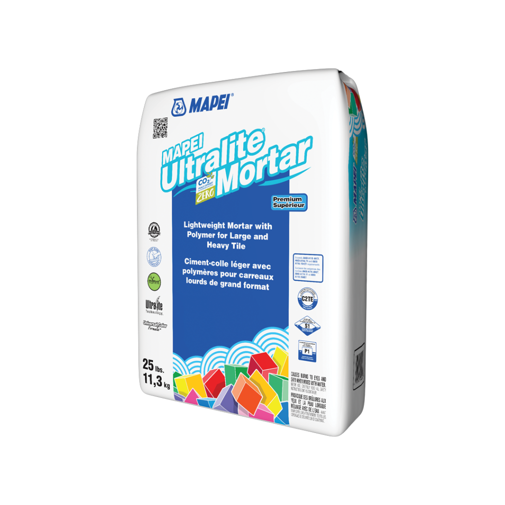 Mapei Ultralite Mortar Premium, Lightweight Mortar with Polymer for Large-and-Heavy Tile, 25 Lbs Bag