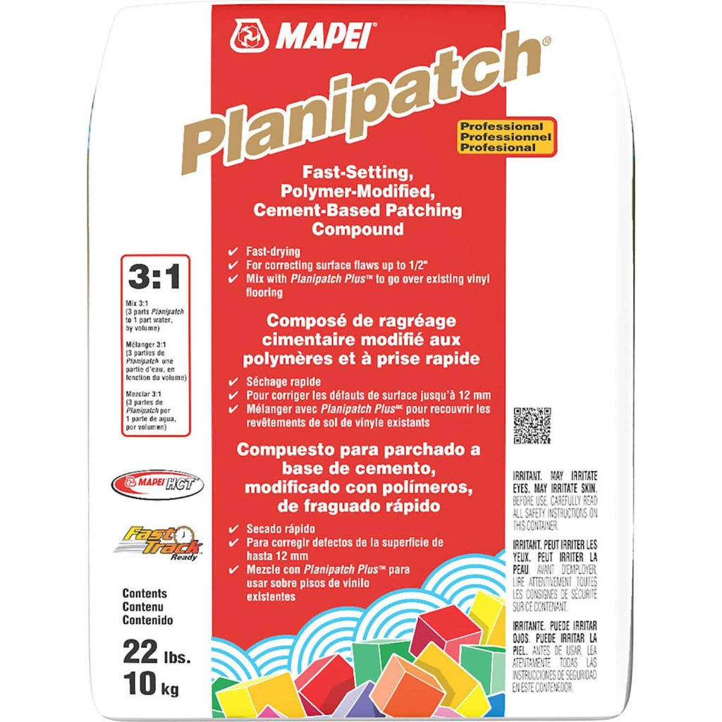 Mapei Planipatch Fast-Setting, Polymer-Modified, Cement-Based Patching Compound, 22 Lbs Bag