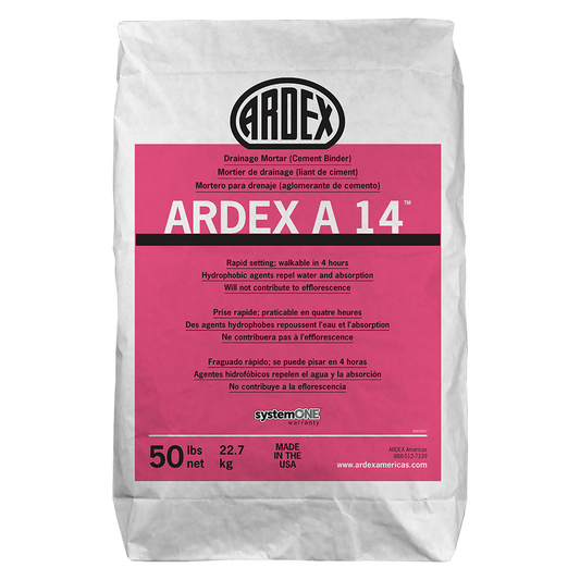 Ardex A 14 Drainage Mortar (Cement Binder), 50 Lbs Bag