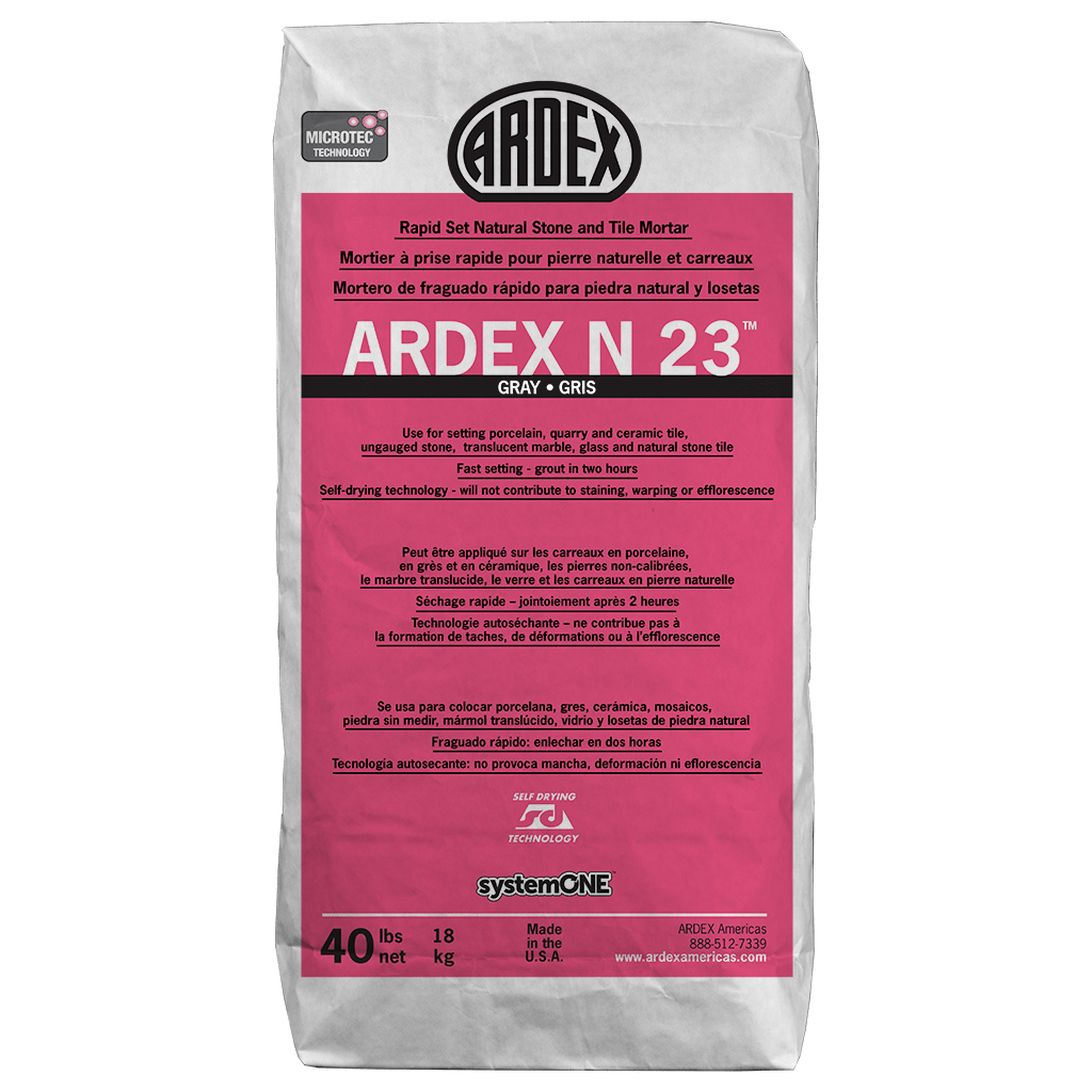 Ardex N 23 MICROTEC Rapid Set Natural Stone and Tile Mortar, 40 Lbs Bag