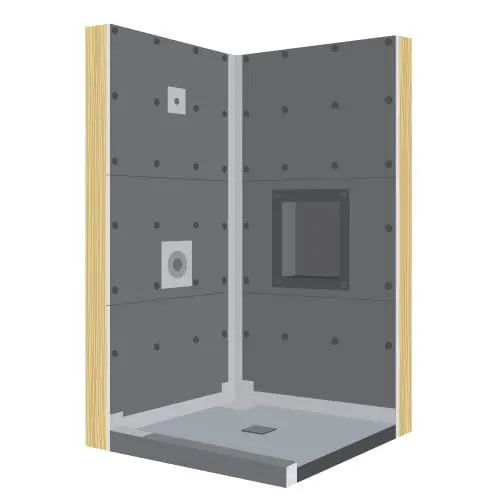 Ardex TLT 210 Linear Offset Outlet Shower Base (Shower Tray), 36"x60"