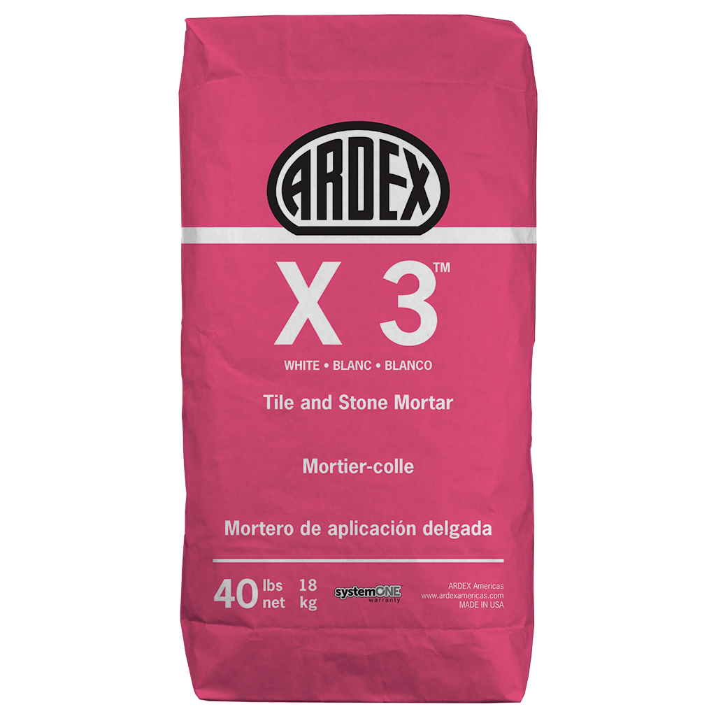 Ardex X 3 Tile and Stone Mortar, 40 Lbs Bag