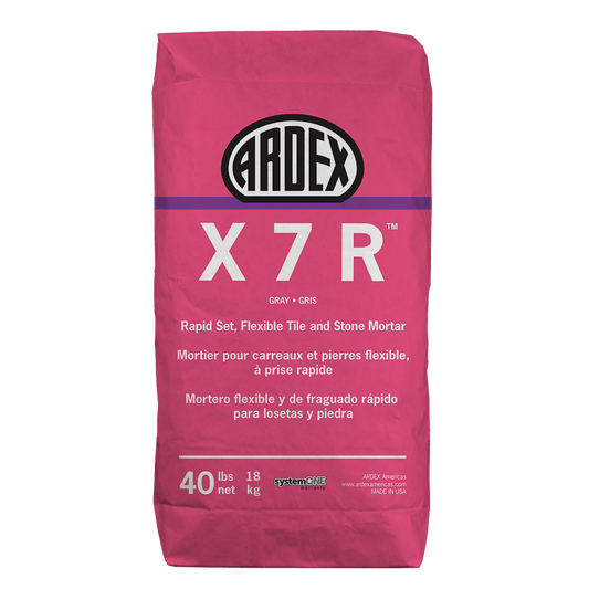 Ardex X 7 R Rapid Set, Flexible Tile and Stone Mortar, Gray, 40 Lbs Bag