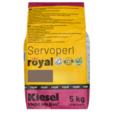 Kiesel Servoperl Royal Flexible, Water and Dirt-repellent Grout, 11 Lbs Bag