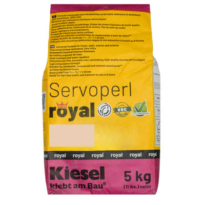 Kiesel Servoperl Royal Flexible, Water and Dirt-repellent Grout, 11 Lbs Bag