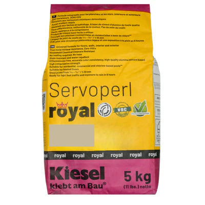 Kiesel Servoperl Royal Flexible, Water and Dirt-repellent Grout, 11 Lbs Bag