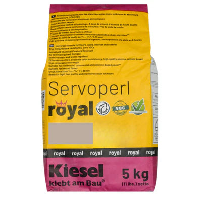 Kiesel Servoperl Royal Flexible, Water and Dirt-repellent Grout, 11 Lbs Bag