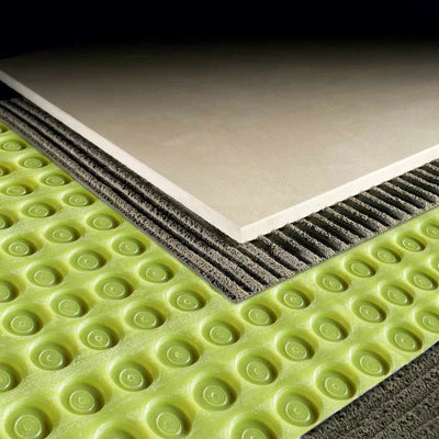 Profilitec Floortec Waterproof Uncoupling Membrane Roll – 323 Sq Ft, 1/8" Crack Isolation Mat