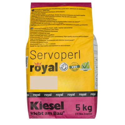 Kiesel Servoperl Royal Flexible, Water and Dirt-repellent Grout, 11 Lbs Bag