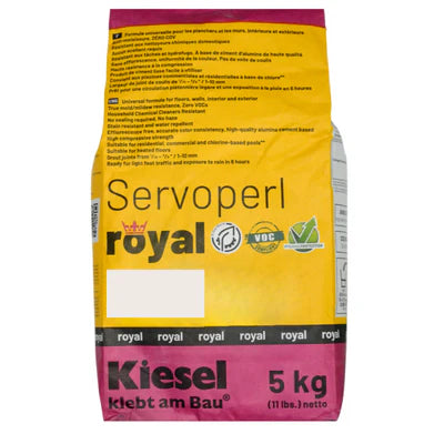 Kiesel Servoperl Royal Flexible, Water and Dirt-repellent Grout, 11 Lbs Bag