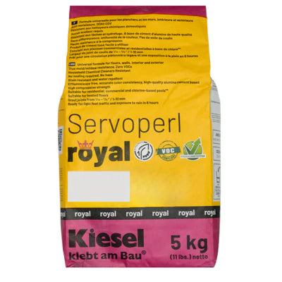Kiesel Servoperl Royal Flexible, Water and Dirt-repellent Grout, 11 Lbs Bag