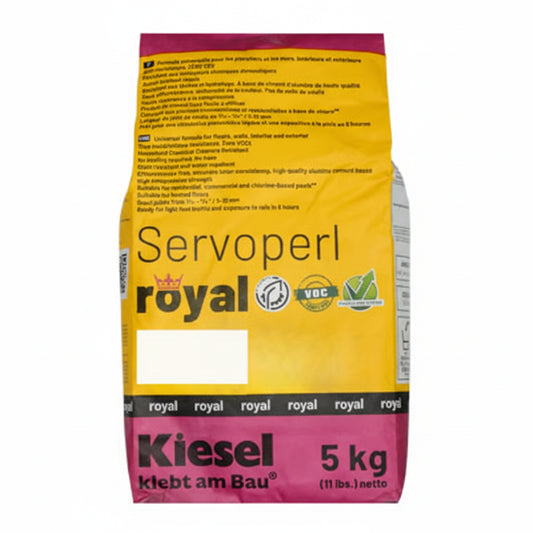 Kiesel Servoperl Royal Flexible, Water and Dirt-repellent Grout, 11 Lbs Bag