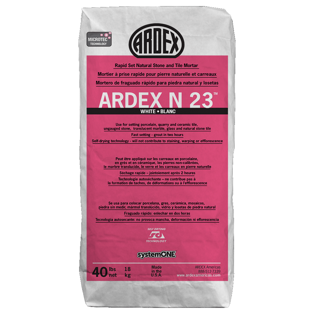 Ardex N 23 MICROTEC Rapid Set Natural Stone and Tile Mortar, 40 Lbs Bag
