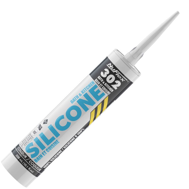 Nuco NuFlex 302 Bath and Kitchen 100% Silicone Sealant